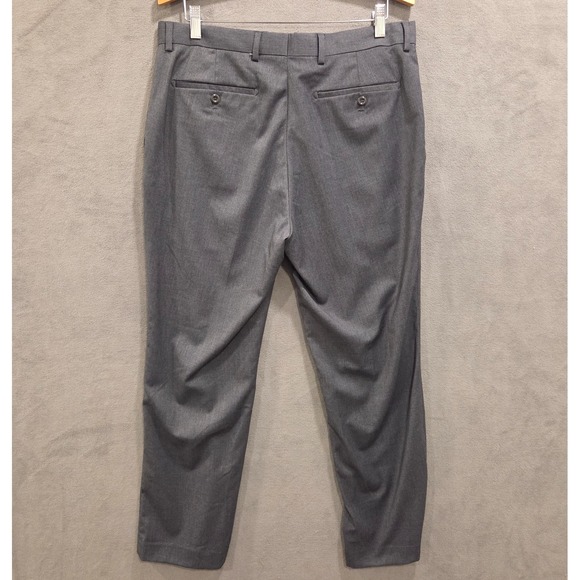 Alan Flusser Pants Mens 36x30 Gray Golf Chino Dress Pants Casual Office Classic - Picture 2 of 7